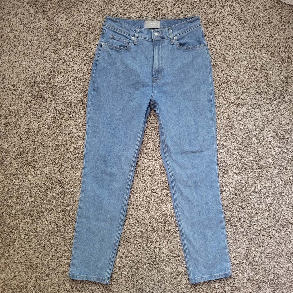 Everlane Original Cheeky Jean Jeans Organic Cotton Light Medium Blue 28 Regular